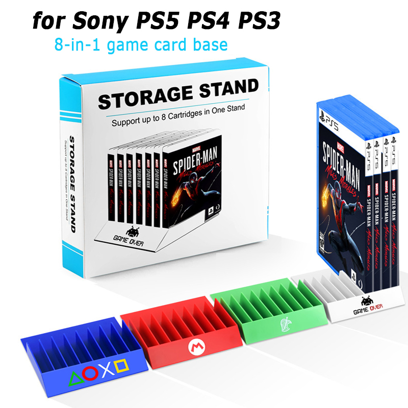Gaming Card Holder - 8-in-1 untuk PS5, Braket Penyangga Kartu