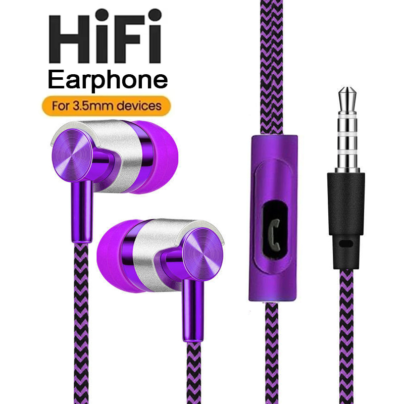 Gaming Headset Wired - Mikrofon HD bawaan, earphone berkabel 3.5mm