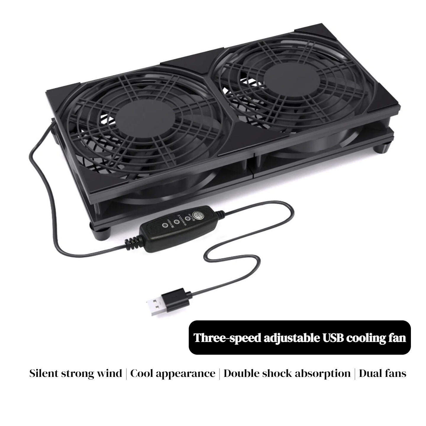 Console Cooling Fan - Kipas Pendingin USB Ganda dengan Kontrol