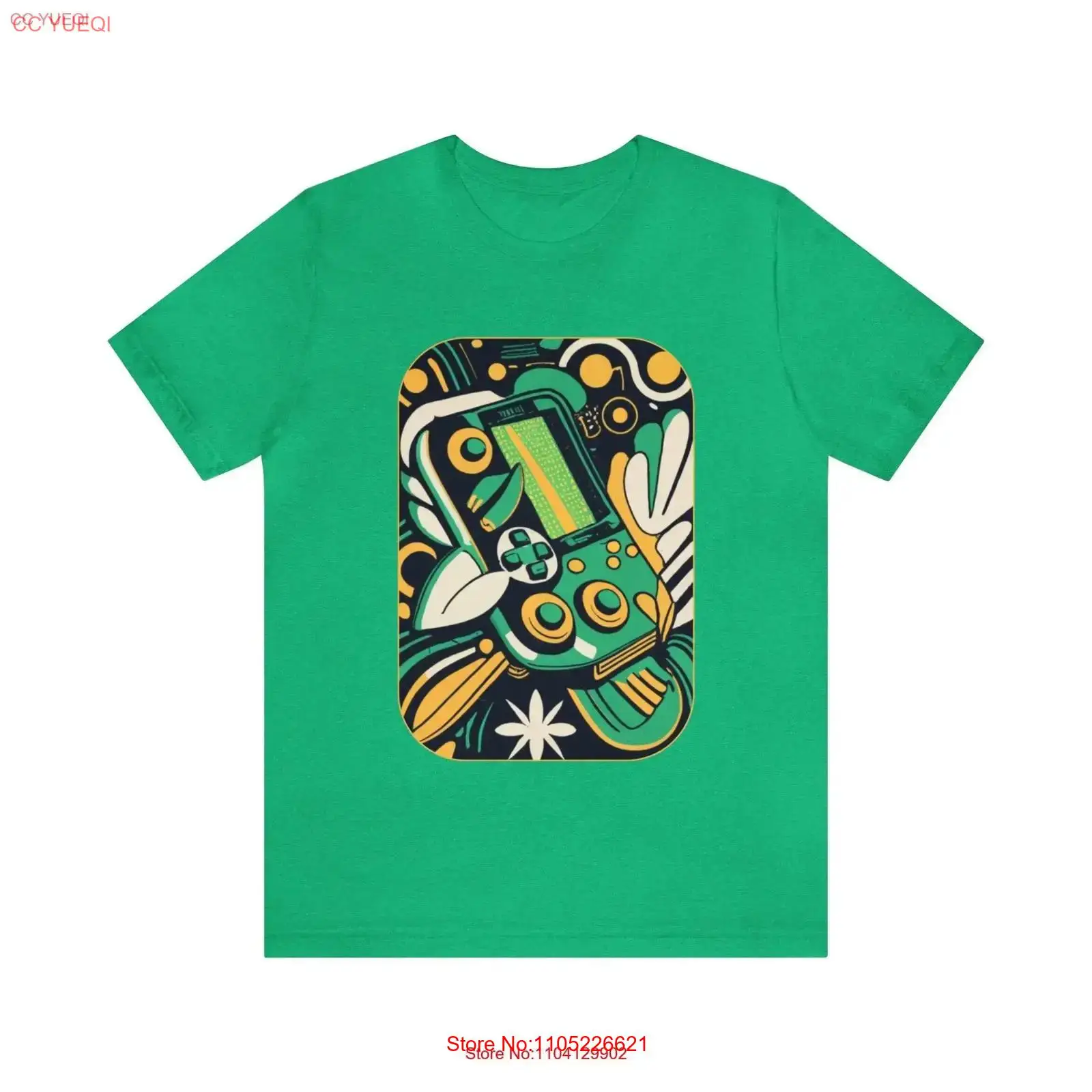 Gaming Console Old School - Kaos Jersey Hijau Daun Retro Old