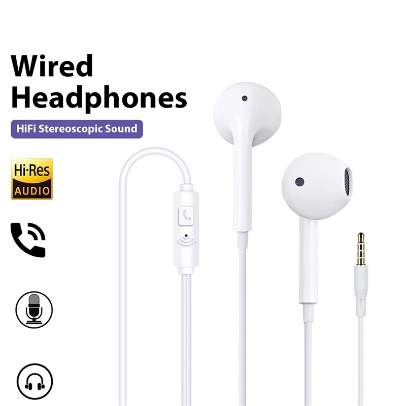 Gaming Headset Wired - Earphone Berkabel 3.5Mm Headset In-Ear HIFI