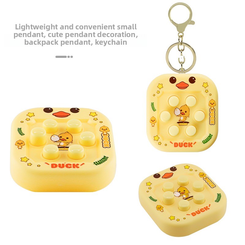 Gaming Console Keychain - Konsol Permainan Genggam Kartun Whack-a-Mole, Mainan