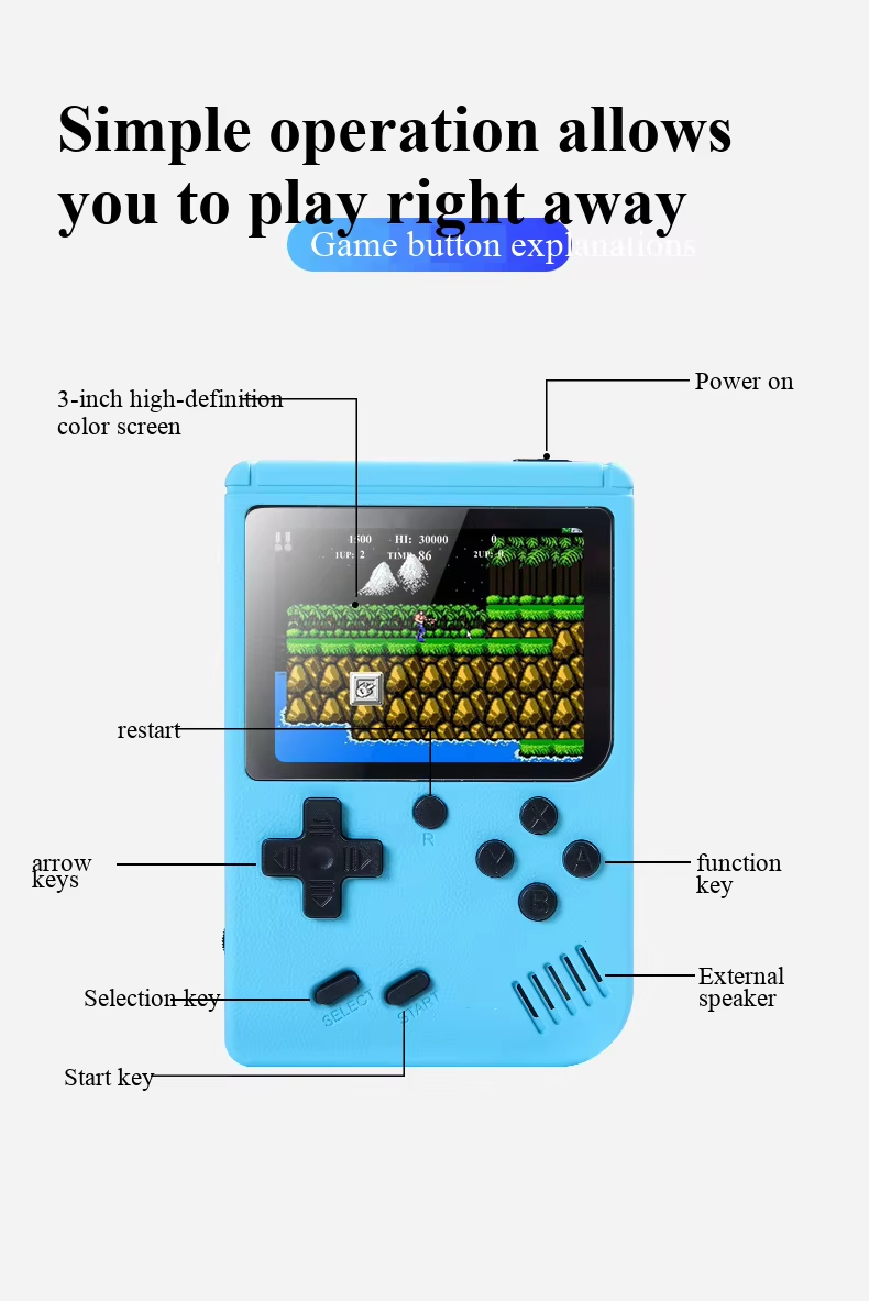 400 Dalam 1 Permainan MINI Kon - Gaming Console For Kids ulasan dan harga