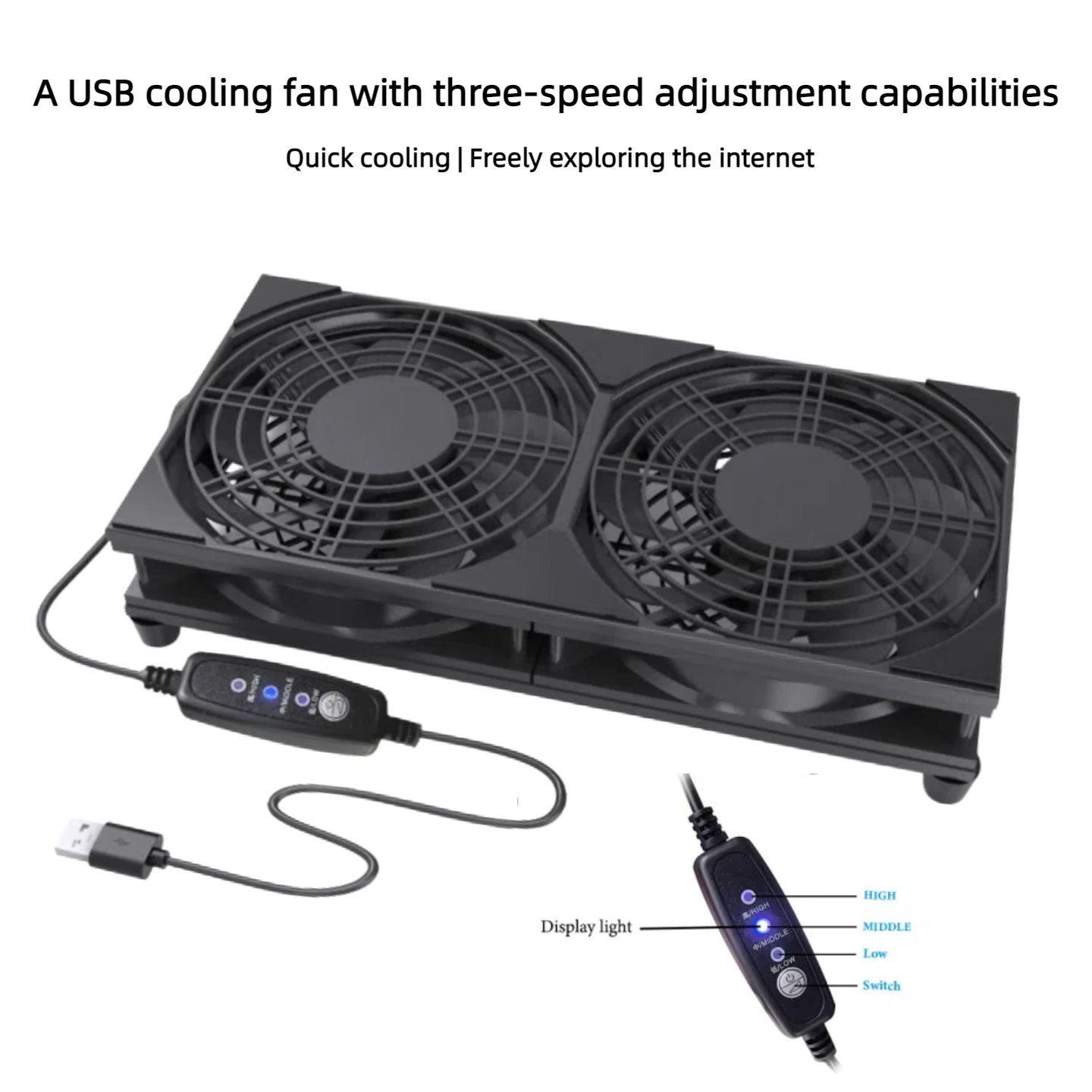 Kipas Pendingin USB Ganda deng - Console Cooling Fan ulasan dan harga