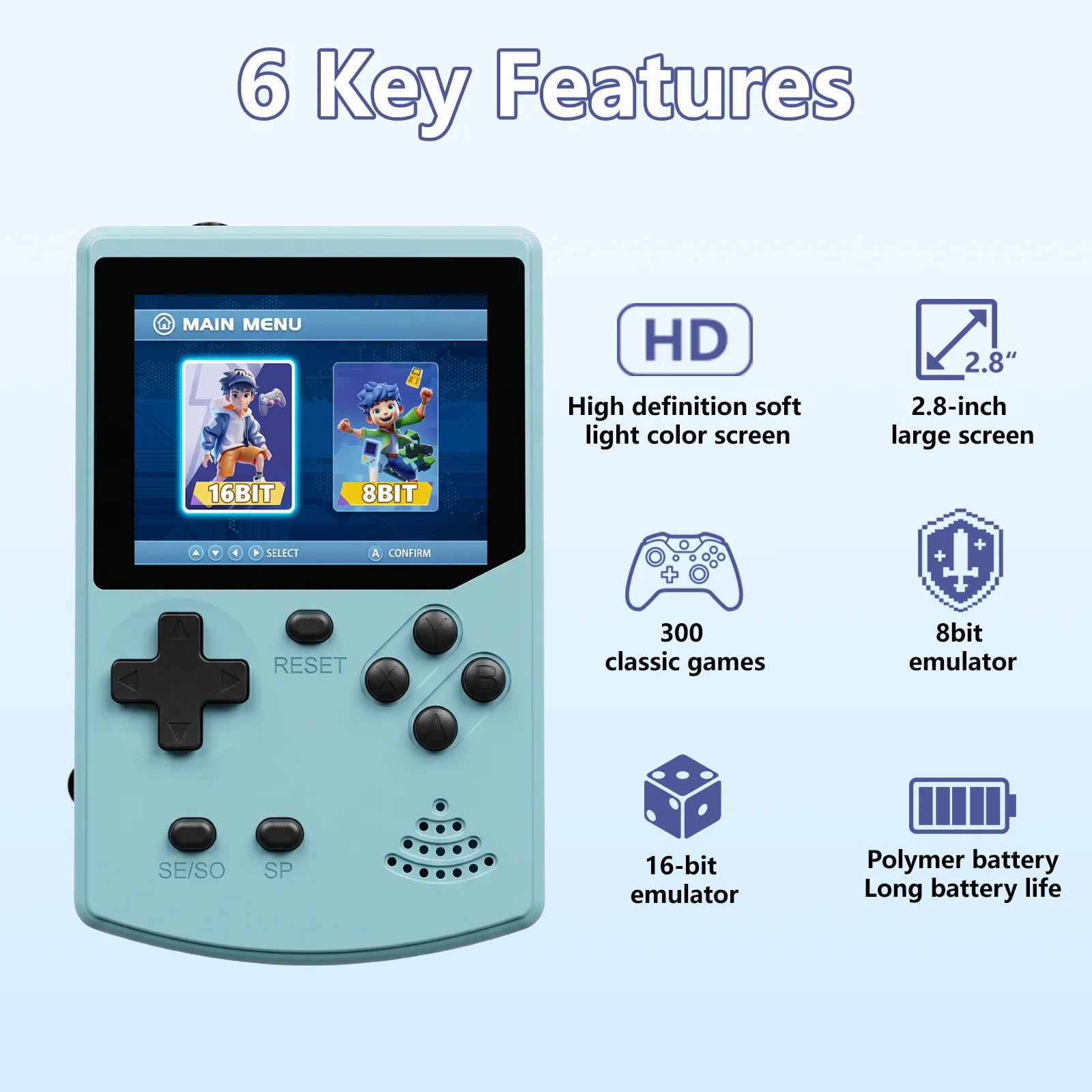 Konsol Game Genggam GAMINJA 30 - Gaming Console For Kids ulasan dan harga