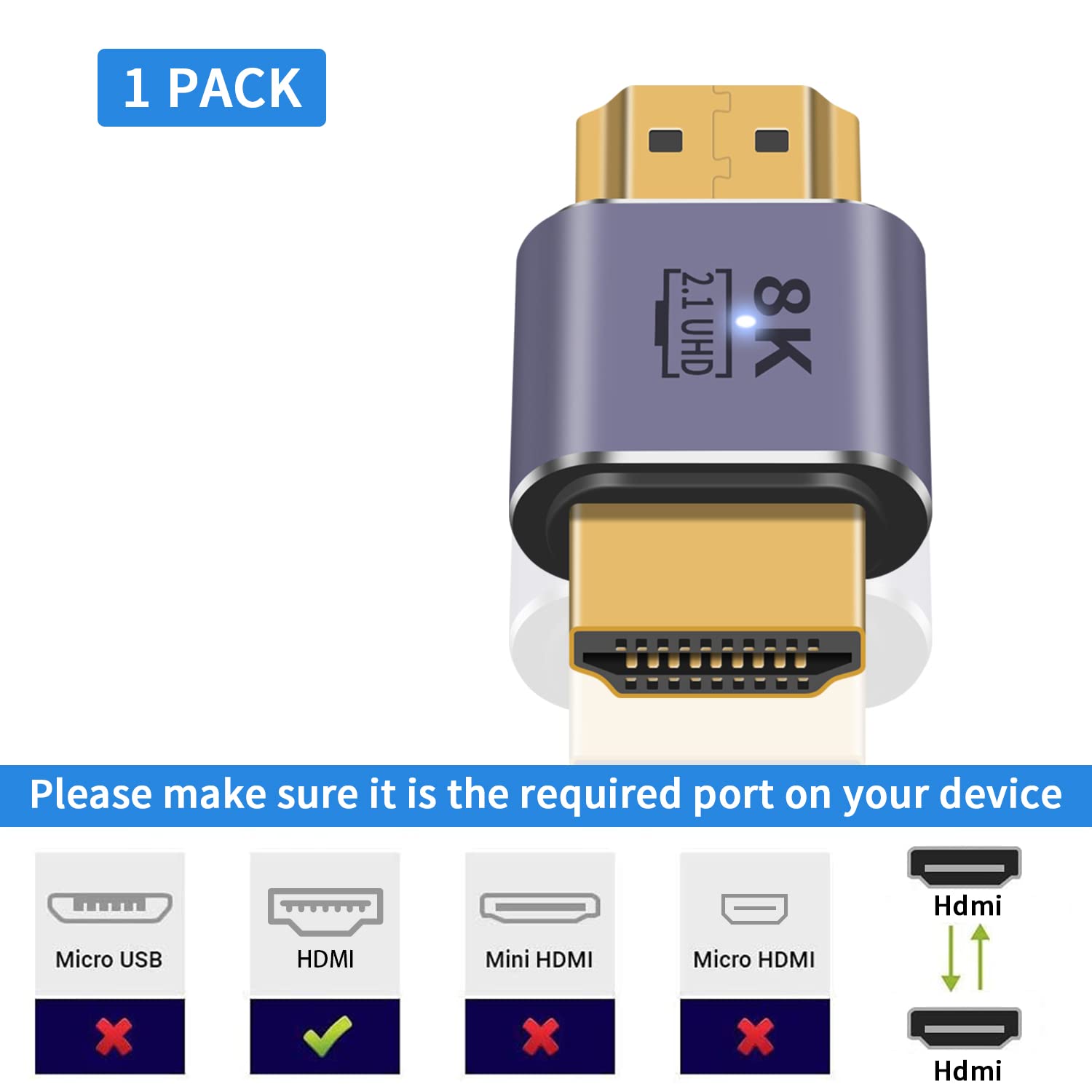 Adaptor HDMI Male to Male 8K,  - Hdmi Cable 2.1 ulasan dan harga